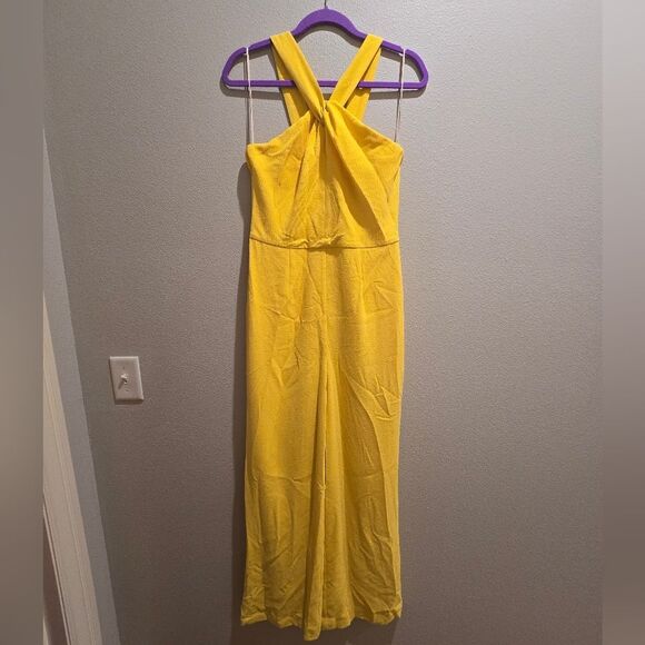 Trina Turk Beautiful yellow Mimosa jumpsuit Sz M - Picture 3 of 7
